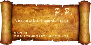 Pauleszku Pompónia névjegykártya